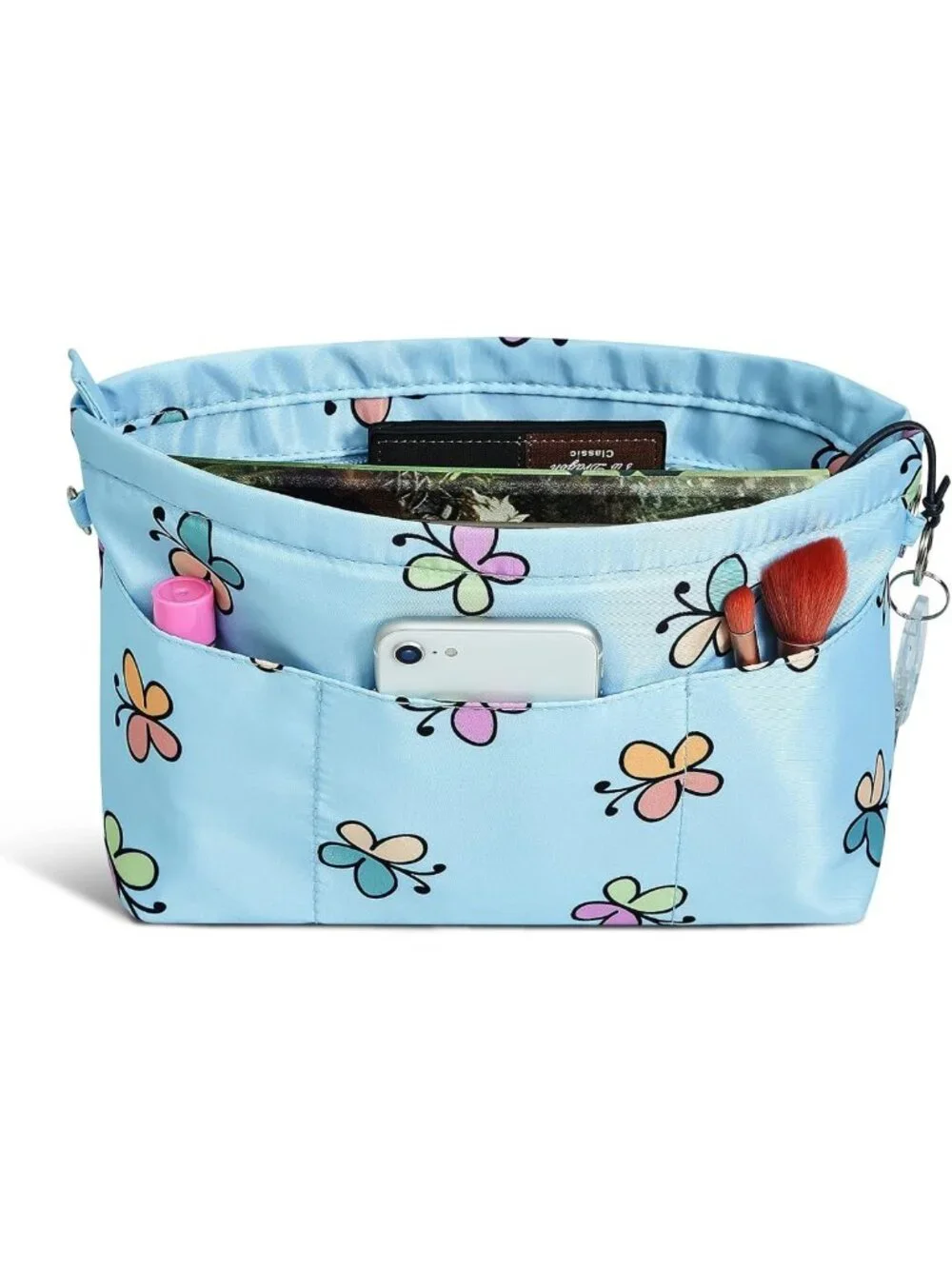 Premium Nylon Purse Organizer Tote - Bag Insert with 13 Pockets & 5 Sizes